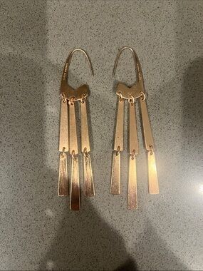 Kendra Scott Rose Gold Multi-Bar Dangle Earrings